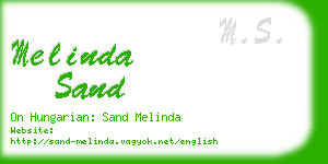 melinda sand business card